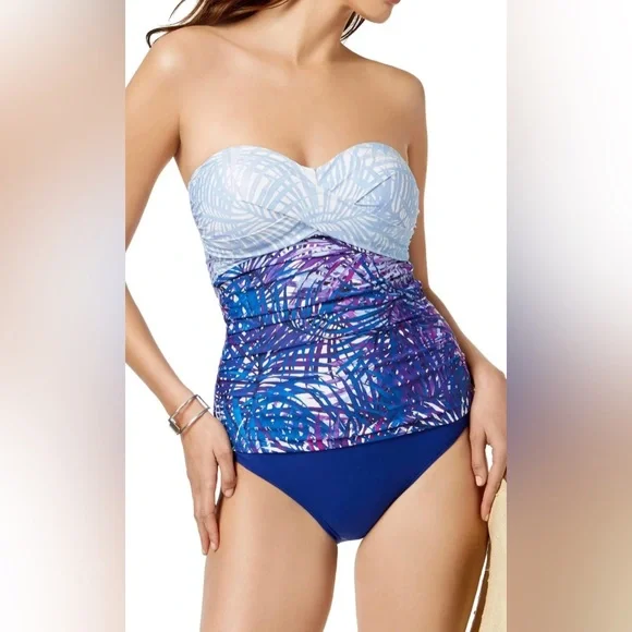 Calvin Klein Swim Calvin Klein Tankini Top Only Ombr Blue